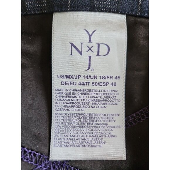 NYDJ Ankle Sz 14 Black Green Plaid Pants Lift Tuck Pull On Capsule Office Casual - Picture 5 of 14